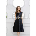 Wholesale Formal Prom Short Sleeve A Line Elegant Black Women Evening Dresses